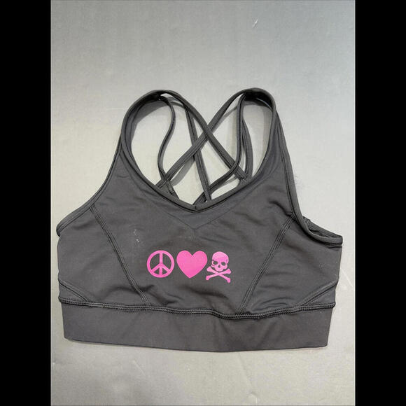 lululemon athletica Other - lululemon athletica Black Sports Bra with Pink Accents